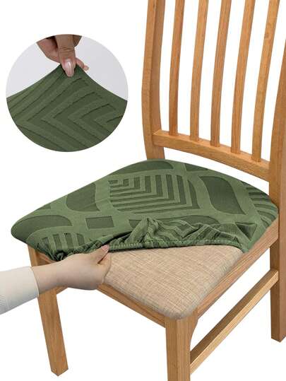 4/6 Buah Sarung Bantal Kursi Jacquard Elastis, Dapat Diregangkan dan Dicuci dengan Mesin, Cocok untuk Melindungi Bantal Kursi di Ruang Belajar, Ruang Tamu, dan Kamar Tidur