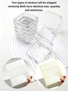 10/5/1pc Transparent Acrylic Nail Art Sticker Display Box, Includes Transparent Nail Tape, Portable Nail Art Sticker Display Box (Box Only, Nail Stickers Not Included), Suitable For Nail Art Display And Jewelry Necklace Storage - Multicolor - View 8