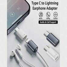 Type-C To IOS Headphone Audio Adapter, USB-C Male To Lightning Female Headphone Converter, Compatible With 16/15 Smartphones/Tablets - Multicolor - View 2