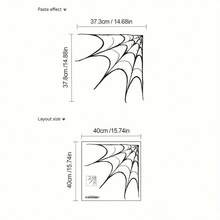 Classic Halloween Spider Web Wall Decal - Removable PVC Sticker, Static Adhesion, Suitable For Living Room, Bedroom, Entryway Decoration, Halloween Home Decor - one-size - View 6