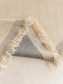 ALPLUME 1pc Ultra Soft Chenille Solid Color Diamond Lattice Sofa Throw Blanket - Suitable For All Seasons, Easy To Clean And Non-Shrink, Perfect Gift For Friends And Family, Full Coverage Sofa Cover With Tassel Detail - Machine Washable, Anti-Scratch, Fits 1-4 Seater Sofas, Sofa Blanket - Khaki - View 10