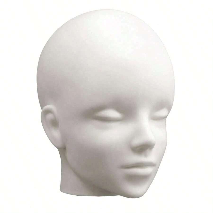 2 In 1 Mannequin Head For Makeup & Eyelash Extensions, Multi-Functional Training Doll Head For Wig Making Styling Display, Halloween - View 1