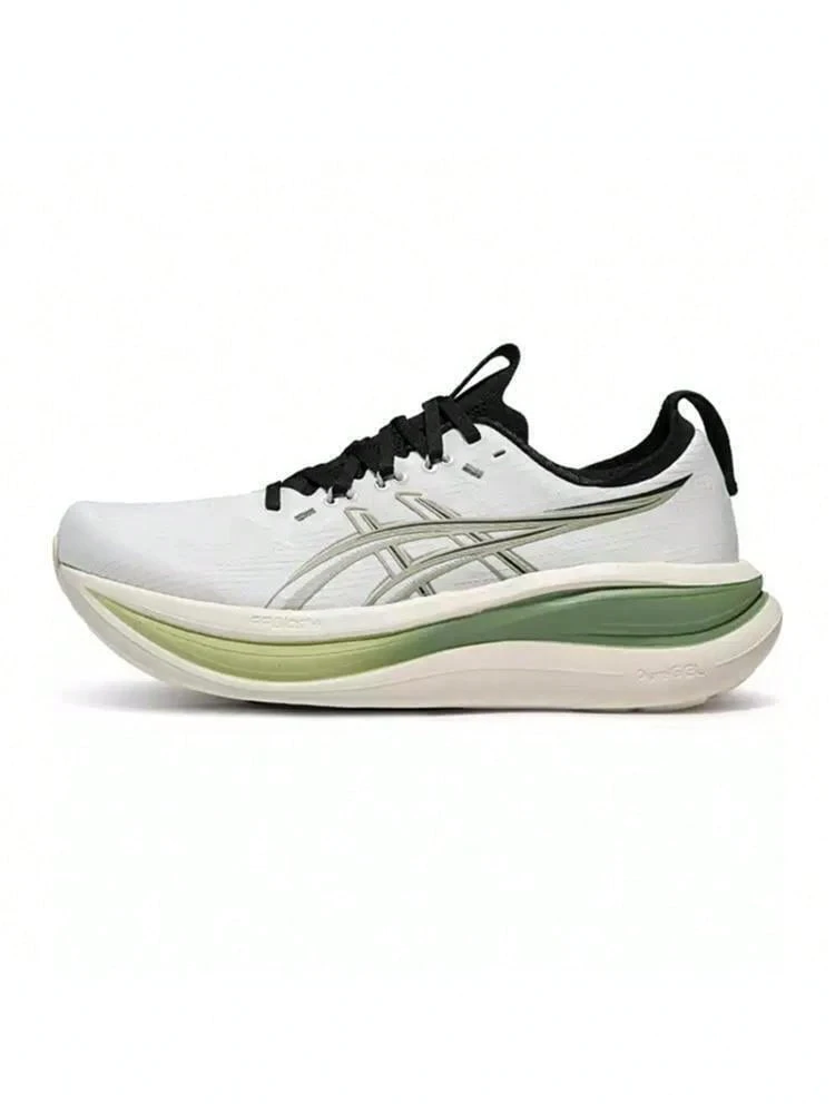 Asics 中性 GEL-NIMBUS 28 低筒跑步鞋 1013A240-100 - 綠色 - 查看 1