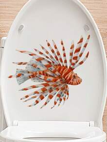 Various Watercolor Fairy, Wheat Field, Lion, Fish Toilet Stickers - Waterproof, Moisture-Proof, Removable Self-Adhesive Stickers, Fairy Tale, Pastoral, Ocean Art Style, DIY Free Combination Decals, Bathroom Toilet Lid And Wall Decoration - Toilet Stickers - View 8