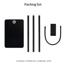67" Tablet Tripod Floor Stand Phone Adjustable Universal For 4-12.9" Phone Pad - Black - View 11