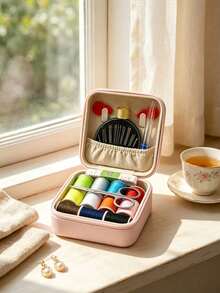 Mini Travel Sewing Kit, Sewing Bag, Sewing Patterns, Beginner Small Sewing Tool Kit With Zipper Storage Box, Also As Jewelry Storage, DIY Handmade Sewing, Accessory Storage Box, Travel, Creative Mini, Portable, Suitable For Travel And Home Use, Can Store Sewing Tools, Accessories, Hair Clips, Earrings, Necklaces, Rings And Other Jewelry, Suitable For Men And Women, Craft Enthusiasts, Teachers, Students, Office Workers, Perfect Gift For Birthday, Party, Back To School, Graduation, Teacher's Day - Multicolor - View 3