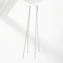 Extra Long Tassel Earrings, Personalized Versatile Elegant Minimalist Long Ear Wire - Multicolor - View 7
