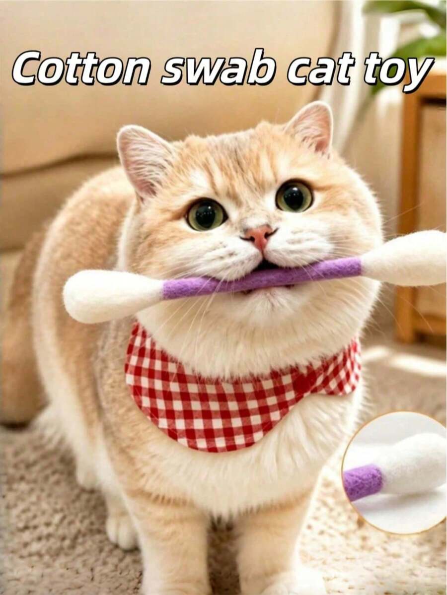 Large Catnip Tea Stick, Catnip Toy, Cat Sniffing Stick, Teeth Cleaning And Chewing Toy, Self-Entertainment Toy, Interactive Cat Supplies, Halloween, Christmas And Cat Teeth Cleaning Aid - Multicolor - View 1