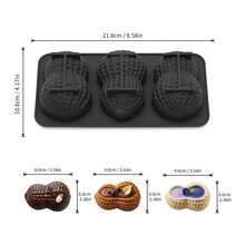 Molde de silicona con forma de cacahuete para pasteles de mousse, adecuado para repostería y postres caseros, chocolate, resistente al calor y fácil de desmoldar, herramienta de horneado reutilizable, regalo para amantes de la comida - Ver 8
