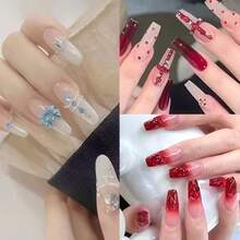 17件組美甲刷具工具，多功能美甲刷、雙面美甲拋光條與多色亮面水鑽，適用美甲沙龍手工設計 - 彩色 - 查看 6
