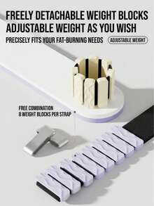 1/2pcs Adjustable Weighted Wrist And Ankle Bands, 1/2lb Per Pair, With Removable Adjustable Weights, Precision Match For Fat Burning Needs, Suitable For Daily Workout, Running, Yoga, Pilates And Fitness Enhancement - Wavy Style - View 5