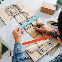 6/12/18pcs 12 Inch Plastic Rulers - Flexible Transparent Multi-Color Rulers With Grooves, Suitable For Back To School Supplies, With Centimeter And Inch Markings, Perfect For Classroom, Office, Teachers And Students Use. - Grooved Style - View 9