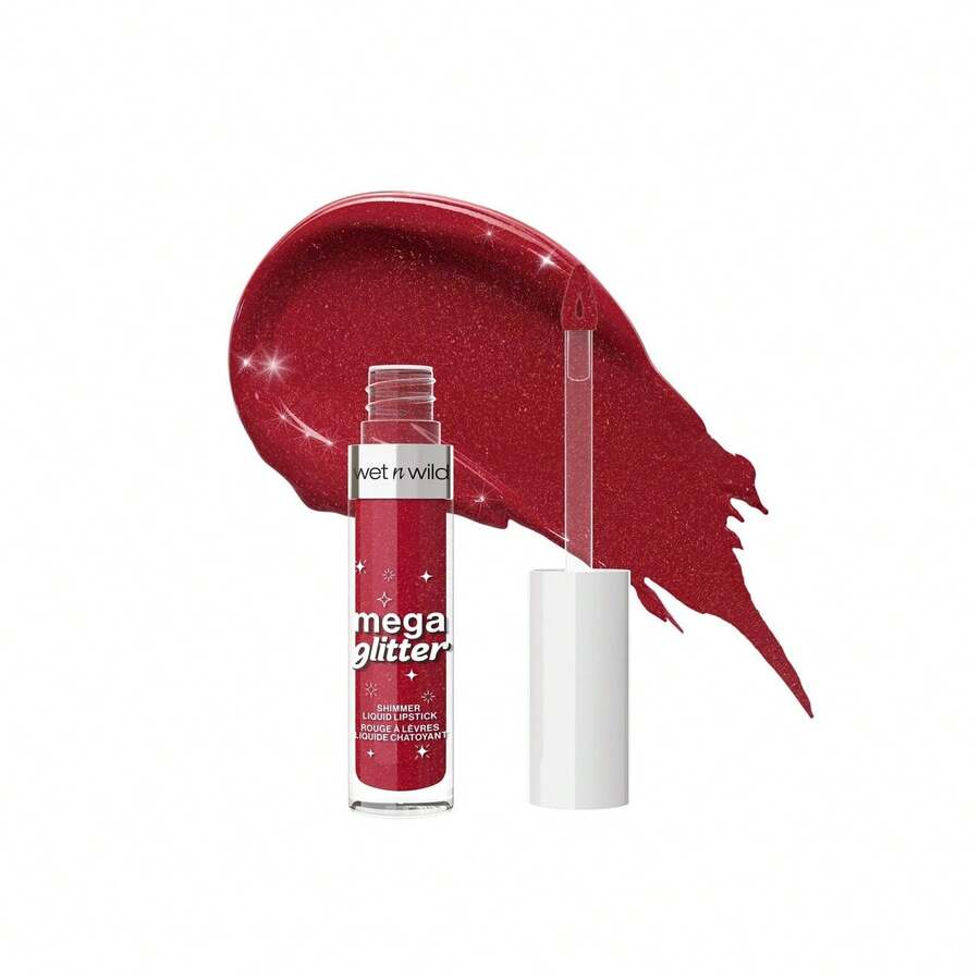 Wet N Wild Mega Glitter أحمر شفاه سائل لامع New Soulmate 2,8 مل - أحمر شفاه سائل، لمعان - Happy Tears - مشاهدة 1