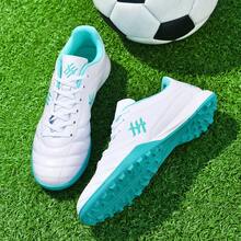 TF Studded Football Shoes, Youth Adult Unisex, Minimalist Design Suitable For Students - White Green - View 5