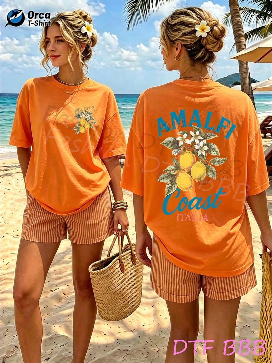 Women T-Shirts - 橘色 - 查看 1
