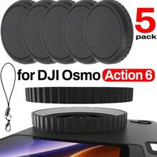 1-5pcs D*I Osmo Action 6 Camera Lens Caps, Anti-Scratch Silicone Camera Protective Cover, D*I Action 6 Accessories - View 1