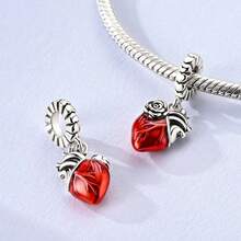 1 Pieces Halloween Pendants Skeleton Rose Heart Shape Fine Jewelry For Women Fits Original Bracelet & Necklace DIY Making - Multicolor - View 8