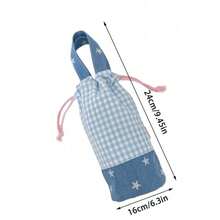 1pc Portable Mesh Drawstring Water Bottle Bag, Adjustable Cinch Storage Net Bag, Lightweight Drawstring Design One Pull To Close, Suitable For Water Bottles, Sports Water Bottles, Small Fans, Umbrellas And Other Personal Items Storage, Thickened Drawstring Can Be Carried On Shoulder Or Hand, Practical Item For Outdoor Sports And Travel, Convenient Choice For Back To School And Daily Commute, Make Carrying Water Bottles Easy And Burden-Free - Multicolor - View 6