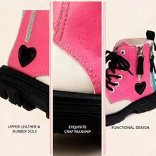 Creative Personalized Fashion Design Zipper Streetwear New Versatile Colorblock Boots - Multicolor - View 5