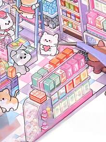收納場景貼紙 迷你場景貼紙 3D房屋貼紙 手帳貼紙 免裁剪 DIY 手作 舒壓 - 彩色 - 查看 5