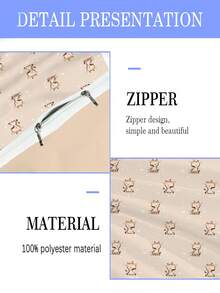 1 Set Of Infant Baby Cute Cartoon Giraffe Print Polyester Breathable Duvet Cover Set Minimalist Bedding Cover For Toddler Crib All Season Daily Use - Multicolor - View 5