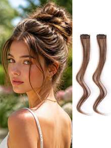 Lightweight Bangs, 2-Piece Clip-In Bangs, Front Bangs, Long Sideburns, Long Bangs Hair Extensions, 10 Inch And 14 Inch, Suitable For Daily Wear - Multicolor - View 14