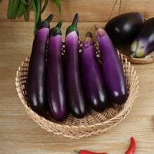 8.27 Inches X 1.85 Inches, Realistic Purple Eggplant Simulation Model And Teaching Material | Realistic Vegetable Model, Leaves Made Of Glossy Purple And Green Materials, Made Of Durable Plastic, Perfect For Home, Kitchen And Party Decoration - A - View 6