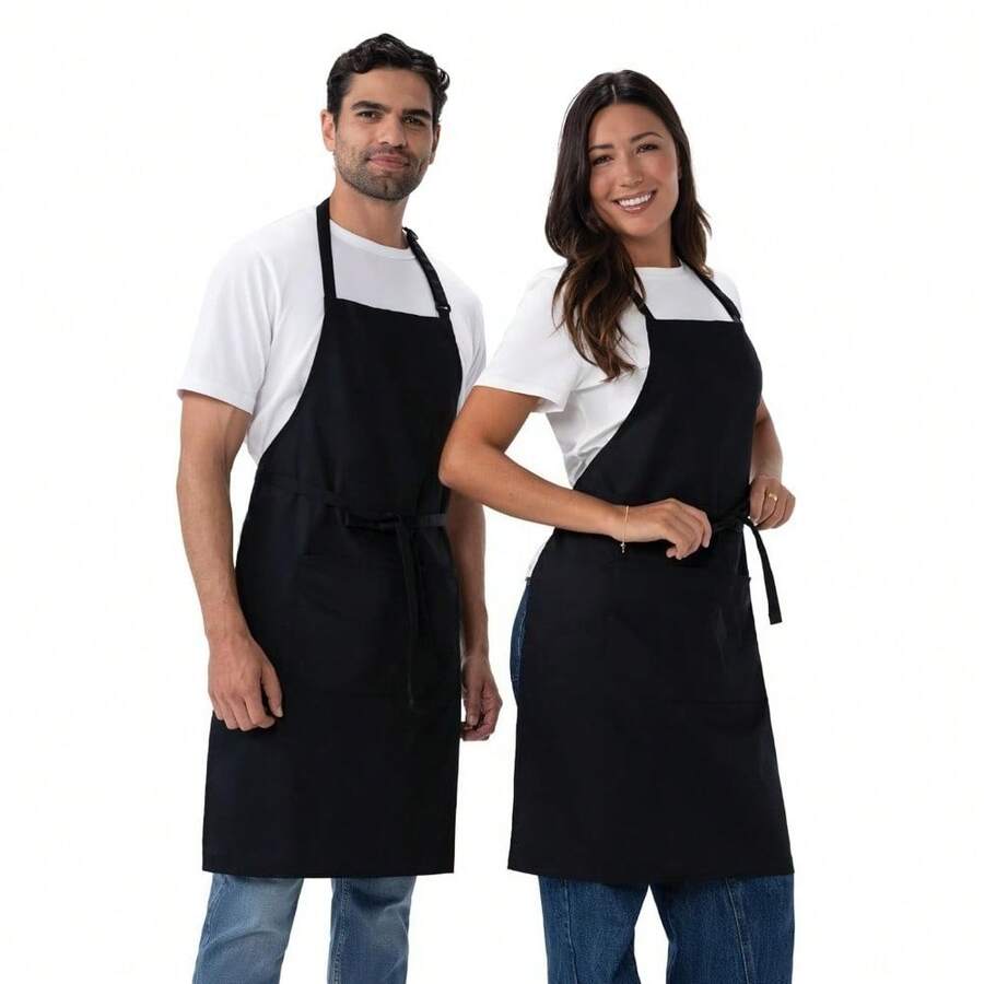 Unisex köksförkläde med fickor, unikt designat kokförkläde, lämpligt för hemmakök, restaurang och servicebranschen i flera scenarier - Multifärgad - Visa 1