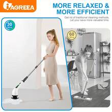 ENSSU [ Bestseller]New Multifunctional Electric Cleaning Brush, Telescopic Long Handle 9-In-1 Cleaning Brush, Cleaning Tool, Household Floor And Kitchen Sweeping Brush - Multicolor - View 2