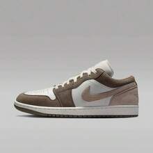 Nike AIR JORDAN 1 Retro Casual Sports Training Men's Basketball Shoes - White/Tan - View 5