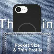 Original Liquid Soft Silicon Case Compatible With Iphone 17E 16 Pro Max 15 14 Plus 13 12 11 Wireless Charge Magnetic Cover - Black - View 6