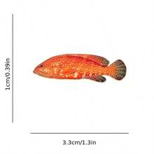 Leopard Coral Grouper Enamel Pin Fashion Decorative Badge Ornaments Lapel Bag Badges Gifts - Multicolor - View 2