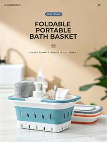 1pc Foldable Laundry Basket,Portable, Large-Capacity Hamper With Handles; A Versatile Storage Solution For Dirty Clothes, Toys, And Miscellaneous Items. Waterproof Design Suitable For Dorms, Bathrooms. Convenient And Practical For Organizing - Multicolor - View 5