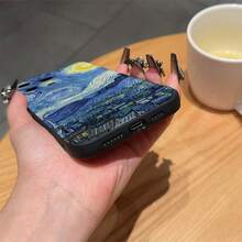 1pc Van Gogh Cat Pattern Shockproof Phone Case, Compatible With IPhone Models Galaxy S25, S25 Plus, S25 Ultra, A16, A36, A26 Protective Cover - Multicolor - View 5