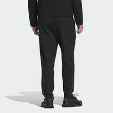 adidas Wind BONDED FLEECE OPEN HEM 運動拉繩條紋反光薄絨收口運動長褲 男款 - 黑色 - 查看 3