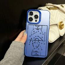 Case For IPhone 17 16 15 14 Pro Max Plus 13 Mini 12 11 Pro Max Cases Football Basketball Tactical Board Pattern Laser Covers - CH-Black ZQZS 1 - 查看 9
