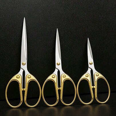 Ultra-Sharp Stainless Steel Scissors 1/2/3pcs Set, Durable Multi-Purpose Office & Craft Scissors, Suitable For Home, School, Sewing | Perfect Christmas & Halloween Gift, Essential For Crafts | Ergonomic Handle