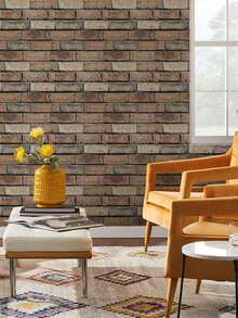 Peel And Stick 3D Faux Brick Wall Tiles, Waterproof Self-Adhesive Vinyl Brick Wall Panels, Removable Rustic Brick Stickers For Kitchen Backsplash, Bathroom, Home & Commercial Decoration - B - View 4