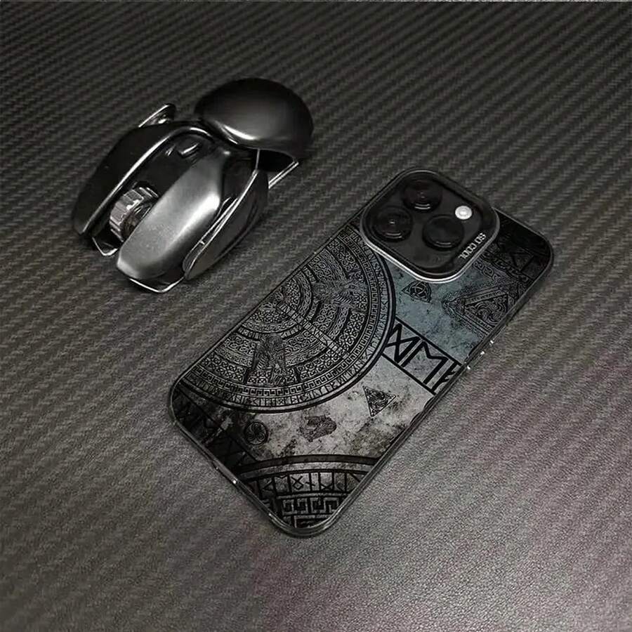 Nordic Rune Pattern Phone Case Suitable For IPhone 17 16 15 14 13 12 11 Pro/Max/Plus Anti Drop And Shockproof Back Cover - 015CH-JMH - 查看 1