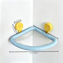 1PC Dopamine Wall-Mounted No-Drill Suction Cup Triangular Storage Rack, Bathroom Shelf, Suitable For Bathroom - Multicolor - View 5