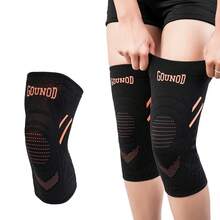 1pc Elastic Knit Knee Sleeve, Breathable Compression Sports Knee Support, Suitable For Running, Weightlifting, Cycling, Fitness Training, Unisex - Black - View 12