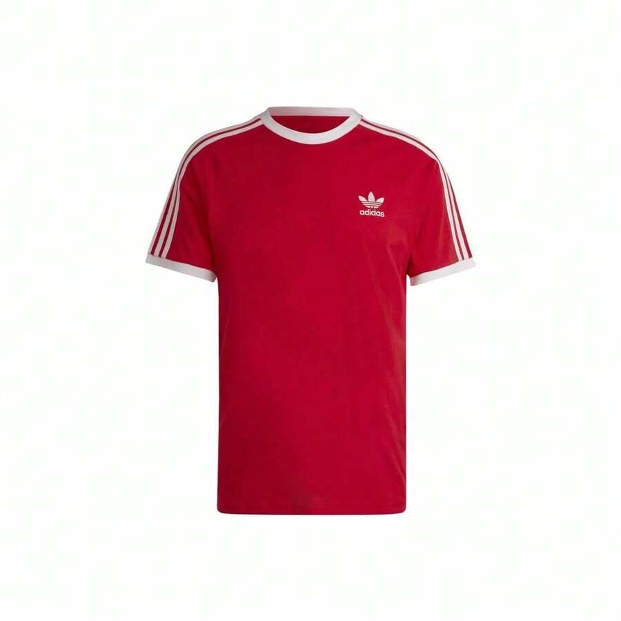 adidas originals ADICOLOR CLASSICS 3-STRIPES Logo印花條紋圓領短袖T卹 男款
