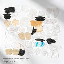 10 Pairs Random Styles, Self-Adhesive Gel Shoe Cushion Pads, Anti-Wear Heel Grips & Forefoot Inserts, Soft Comfort Shoe Insoles For High Heels Daily - Multicolor - View 5