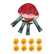 1 Set Table Tennis Racket Set (Includes Table Tennis Balls), 4 Long Handle Rackets, Training And Leisure Racket Combination, Suitable For Indoor Or Outdoor Table Tennis Rackets And Accessories - Multicolor - View 17