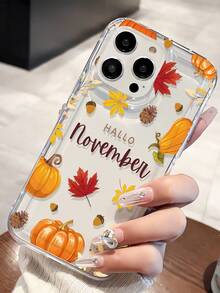 1 buah Casing Ponsel TPU Transparan Tahan Guncangan dengan Slogan Minimalis Motif & Kerucut Pinus, Kompatibel dengan iPhone 16/16Pro/16Plus/15/15ProMax/15Pro/11/12/13/14ProMax/12Mini/13Mini/11Pro/11ProMax/12Pro/12ProMax/13Pro/13ProMax/14Pro/14ProMax, Bahan Lembut dan Terasa Premium - MultiWarna - View 5
