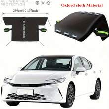 Magnetic Foldable Car Windshield Snow Cover, Portable Windshield Sunshade, Magnetic Windshield Snow Protector, Winter Windshield Car Cover - Black - View 2