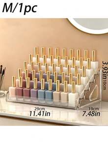 1pc/Transparent Desktop Storage Box, 3/5/7 Layers Cosmetic Storage Display Box, Suitable For Cosmetics, Skincare, Perfume, Makeup Brushes, Face Masks, Nail Polish, Etc. Organizer Box, Gift For Girlfriend, Room Decor, Dressing Table/Makeup Room Accessories. - Transparent - View 10