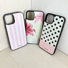 Capinha Magnética Listras Rosa Lírios Florais Poá Preto Estética Feminina Proteção Câmera Resistente a Quedas Compatível com Phone 17 16 15 14 13 12 11 X XR XS Pro capinha phone 15 promax capinha phone 17 pro capinha phone 16 promax capinha phone 13 pro brasil masculino dia dos namorados presente homem - Multicolorido 2 - Visão 2