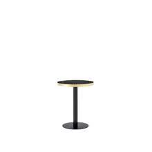 Modern Round Side Table With A Gold Stainless Steel Frame, Marble-Effect Top For Living Room, Luxury Side Table With A Sturdy Base. - 黑色+MDF+金屬 - 查看 9