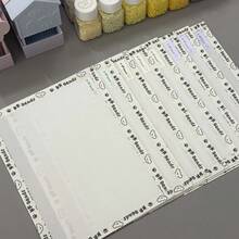 Cute Cartoon Border Printed Molten Bead Ironing Mat, Reusable Non-Stick Heat-Resistant Baking Mat, Pixel Art Molten Bead DIY Ironing Paper, 15.20cm (Random Border Style). - Multicolor - View 3